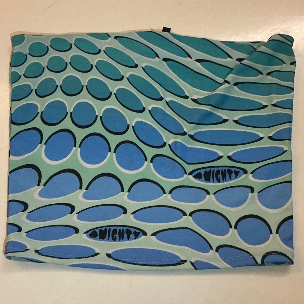 O-Mighty Blue and Green Abstract Tube Top